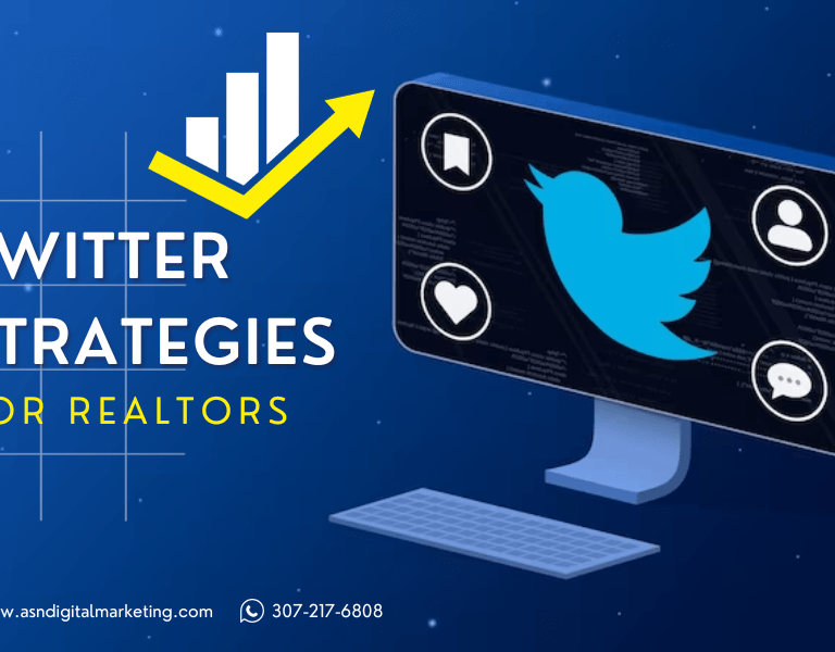 Real estate agents using smartphones and laptops to manage Twitter marketing campaigns